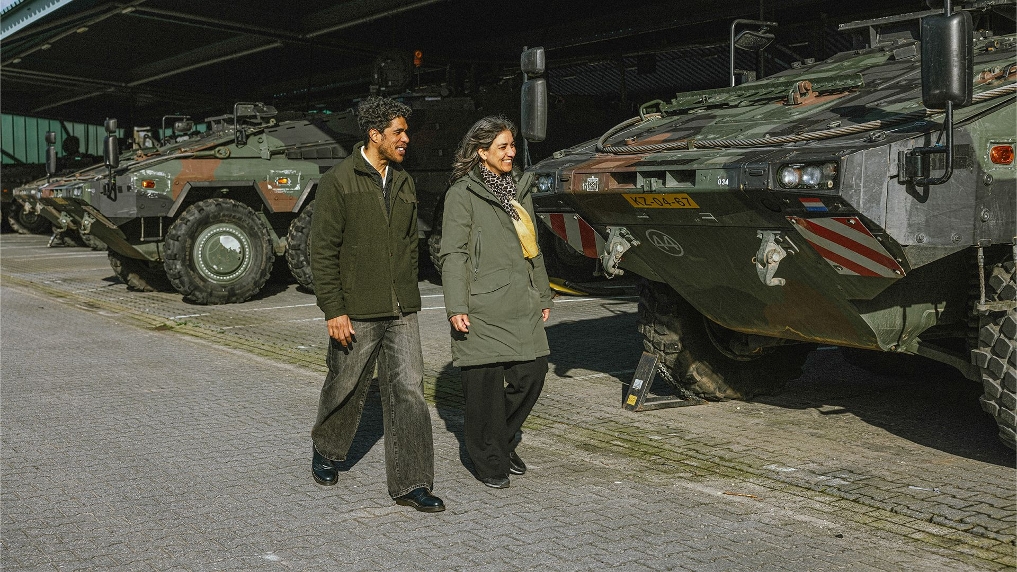 legervoertuigen op de kazerne Oirschot