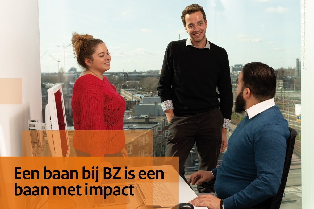 3 collega's bij BZ. Een baan bij BZ is een baan met impact