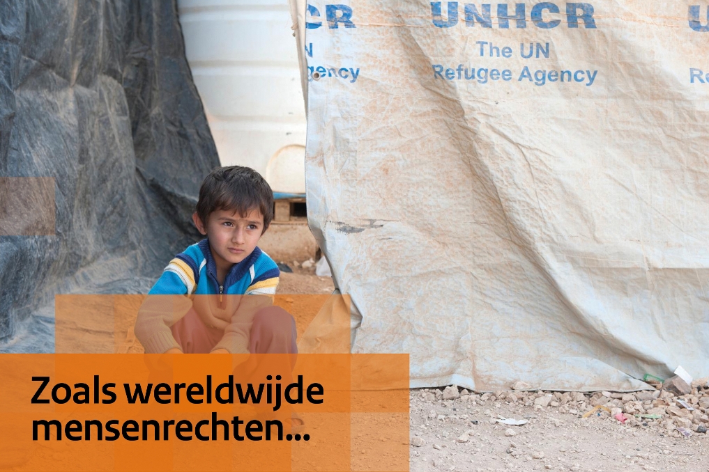 Jongetje in vluchtelingenkamp. Bij BZ werk je aan thema's zoals wereldwijde mensenrechten