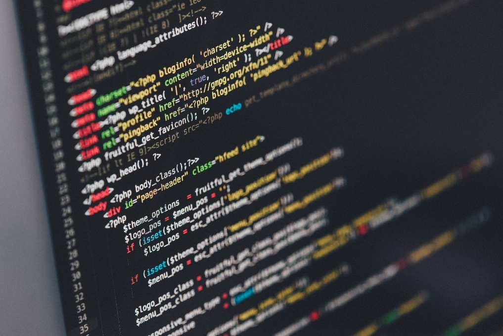 Code software op computerscherm