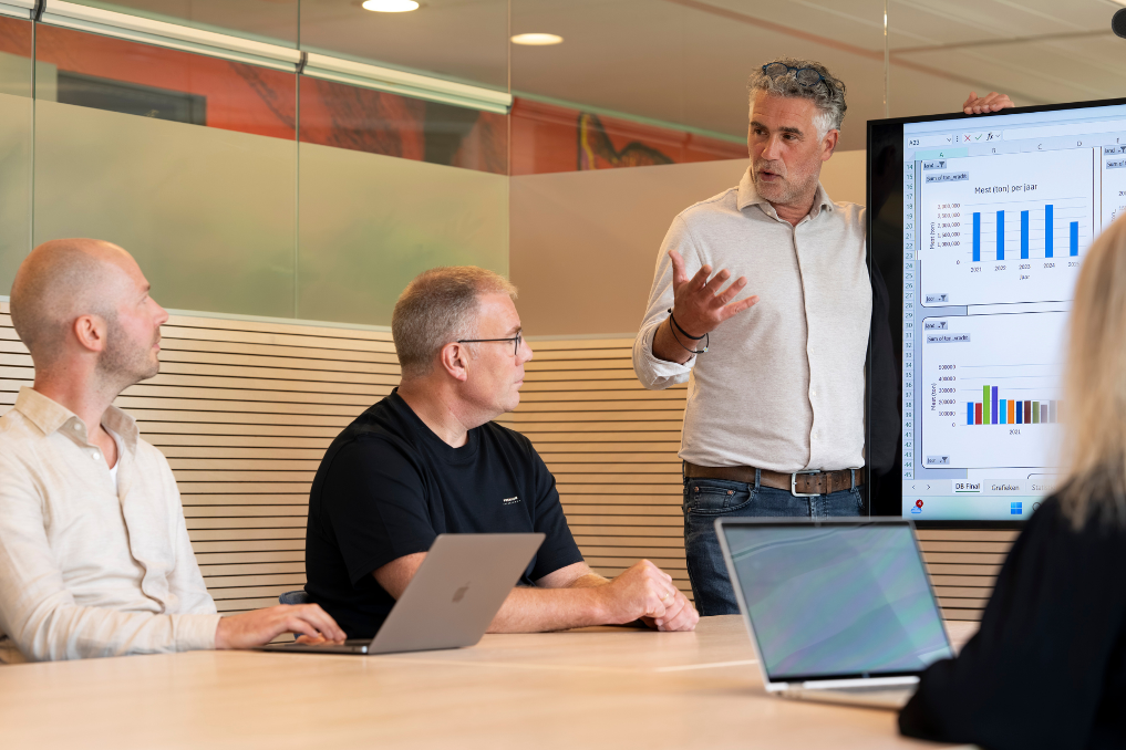 Rob Slinkman, manager NVWA Control Room, en zijn team in overleg