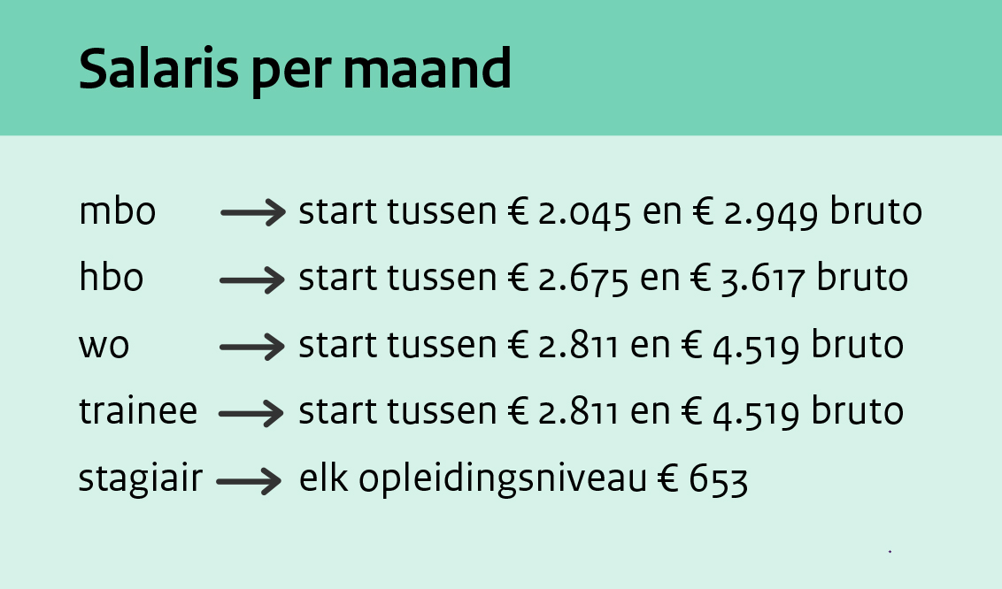 SalarisArbeidsvoorwaardenStagevergoedingRijksoverheid Werken voor Nederland