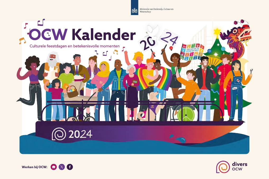 Illustratief beeld van de inclusiekalender van OCW